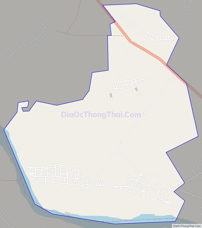 Bản đồ giao thông xã Vĩnh Yên, huyện Vĩnh Lộc