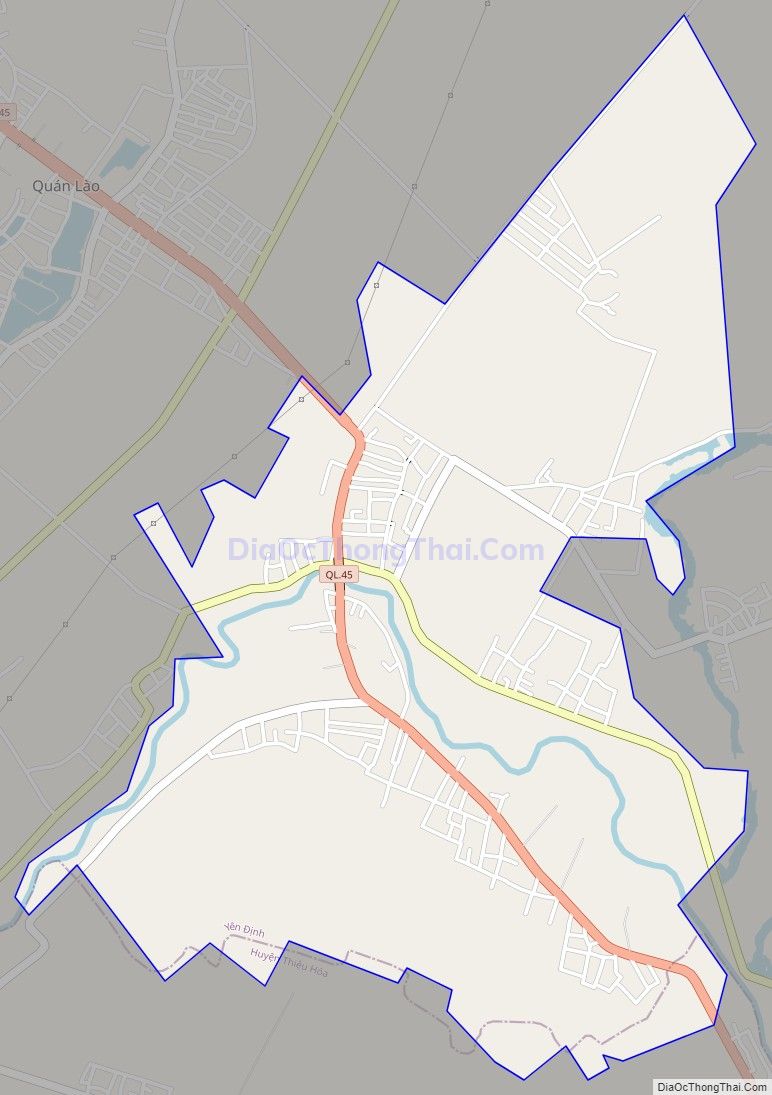 Bản đồ giao thông xã Định Bình, huyện Yên Định
