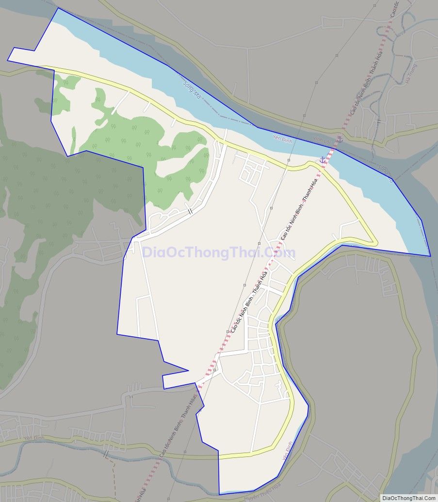 Bản đồ giao thông xã Định Công, huyện Yên Định