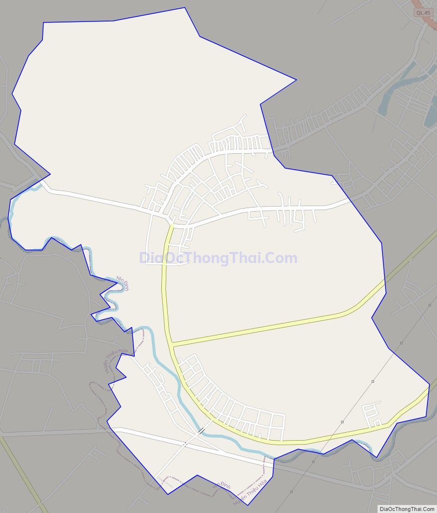 Bản đồ giao thông xã Định Tăng, huyện Yên Định