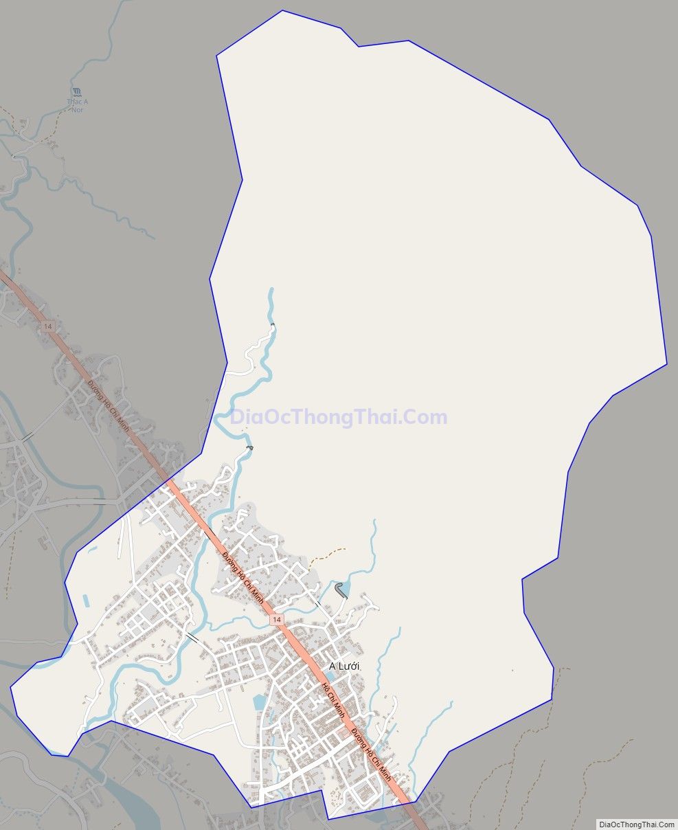 Bản đồ giao thông Thị trấn A Lưới, huyện A Lưới