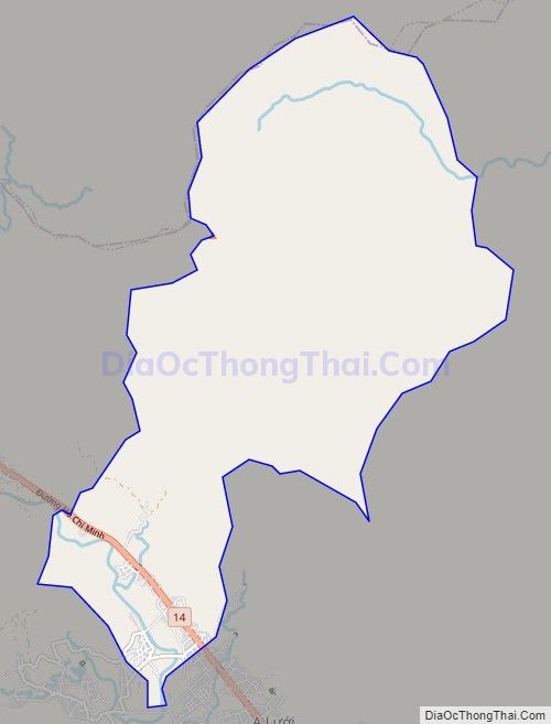 Bản đồ giao thông xã Hồng Kim, huyện A Lưới