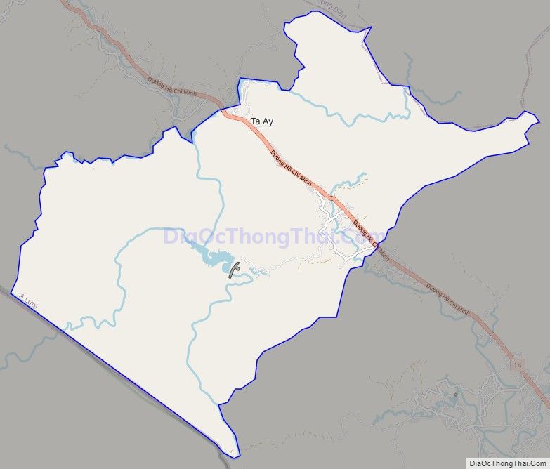 Bản đồ giao thông xã Hồng Trung (cũ), huyện A Lưới
