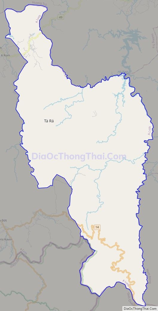 Bản đồ giao thông xã Hương Nguyên, huyện A Lưới