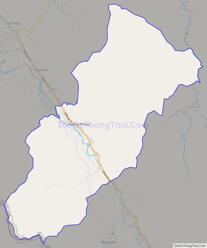 Bản đồ giao thông xã Hương Phong, huyện A Lưới