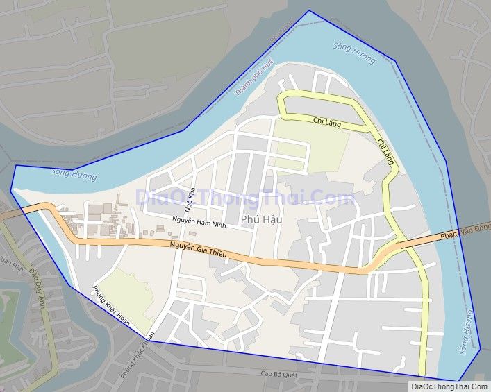 Bản đồ giao thông phường Phú Hậu, thành phố Huế