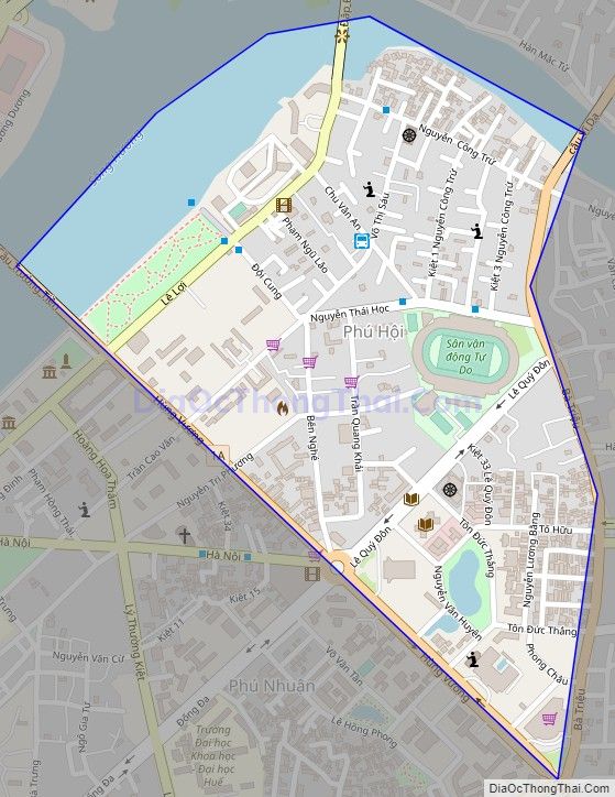 Bản đồ giao thông phường Phú Hội, thành phố Huế