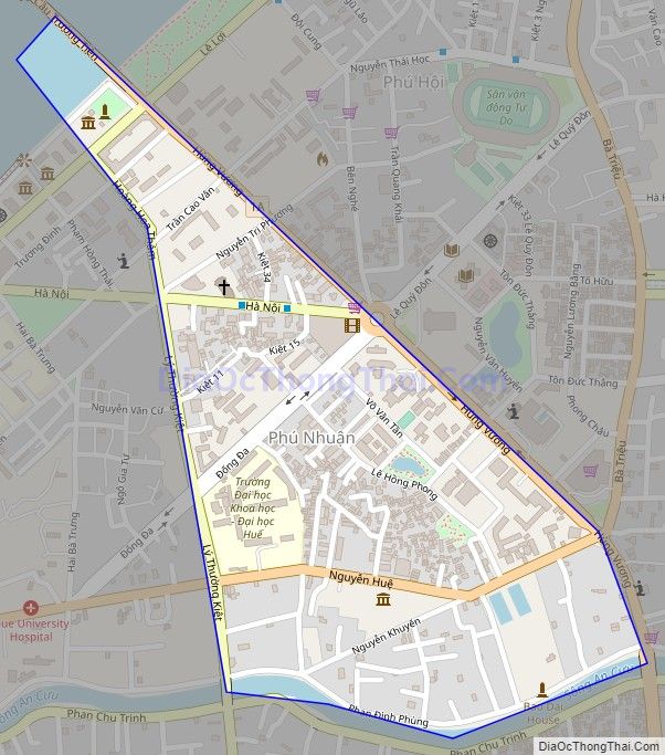 Bản đồ giao thông phường Phú Nhuận, thành phố Huế