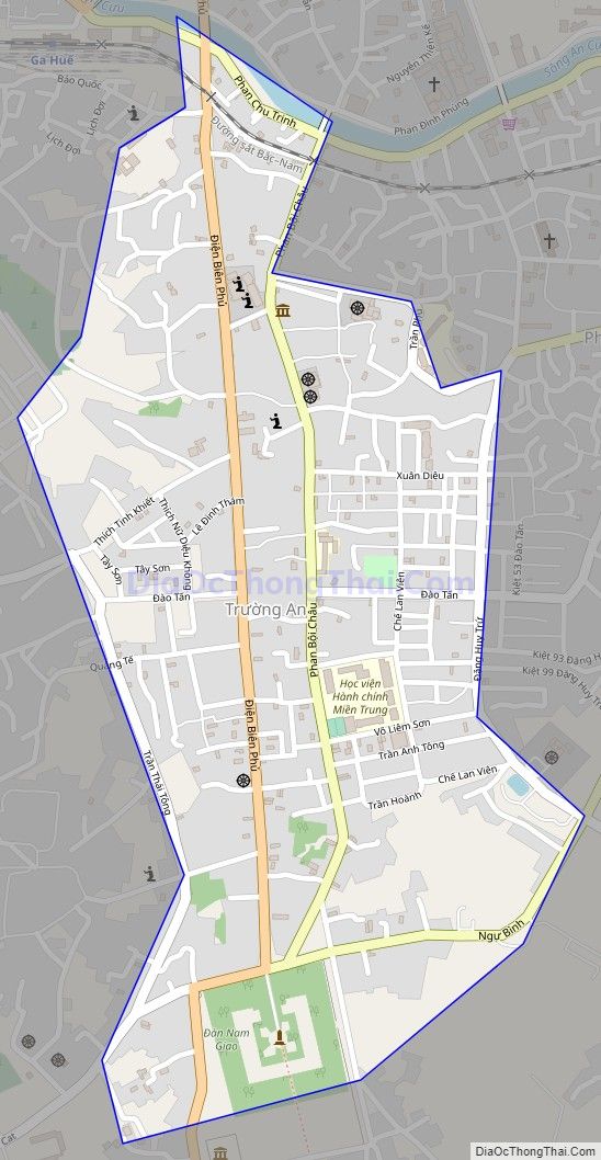 Bản đồ giao thông phường Trường An, thành phố Huế