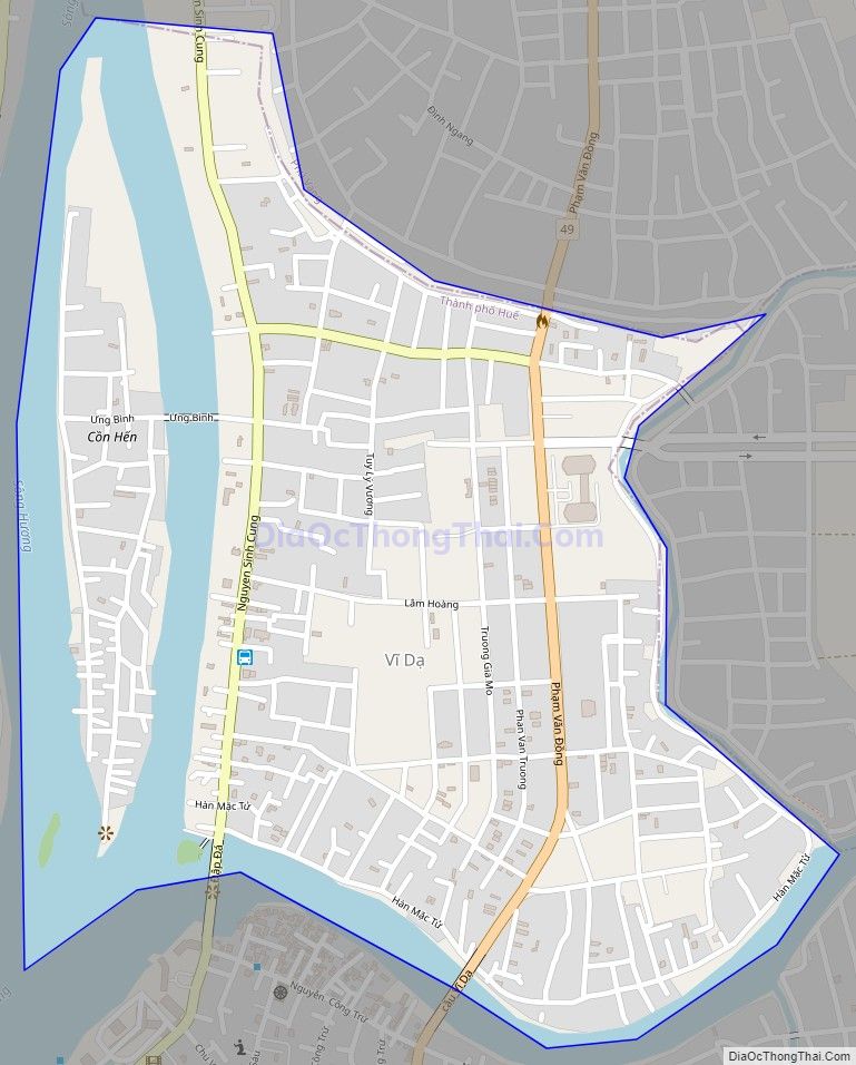 Bản đồ giao thông phường Vỹ Dạ, thành phố Huế