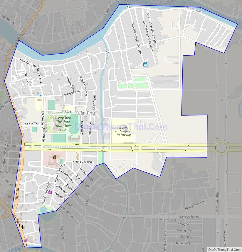 Bản đồ giao thông phường Xuân Phú, thành phố Huế
