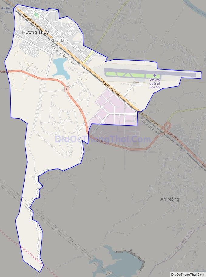 Bản đồ giao thông phường Phú Bài, thị xã Hương Thủy