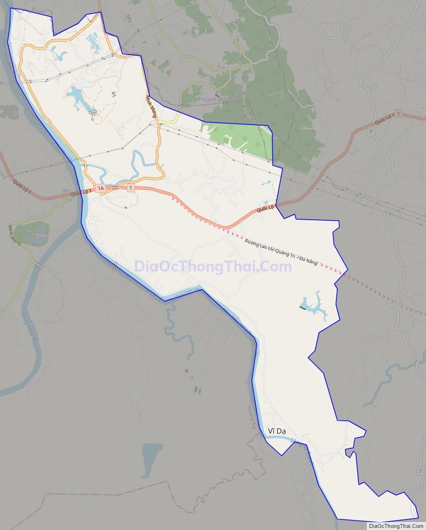 Bản đồ giao thông xã Thủy Bằng, thị xã Hương Thủy