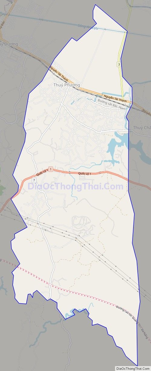 Bản đồ giao thông phường Thủy Phương, thị xã Hương Thủy