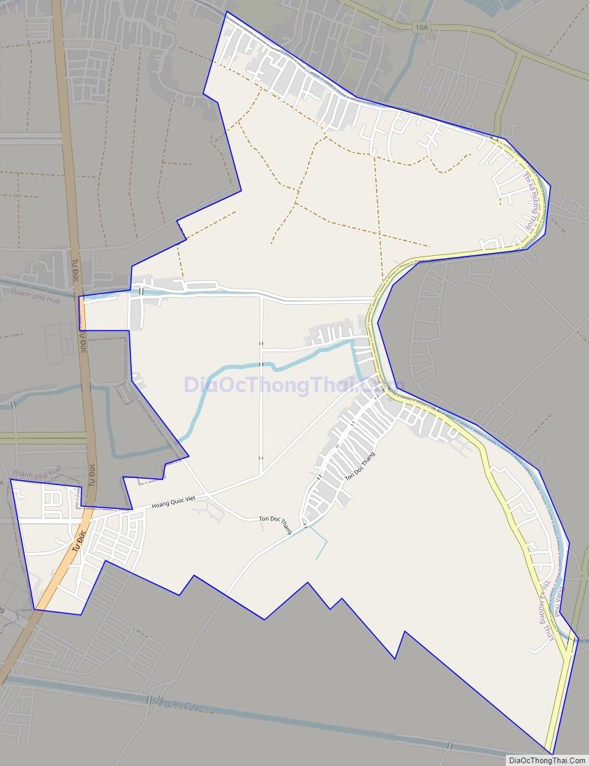Bản đồ giao thông xã Thủy Thanh, thị xã Hương Thủy