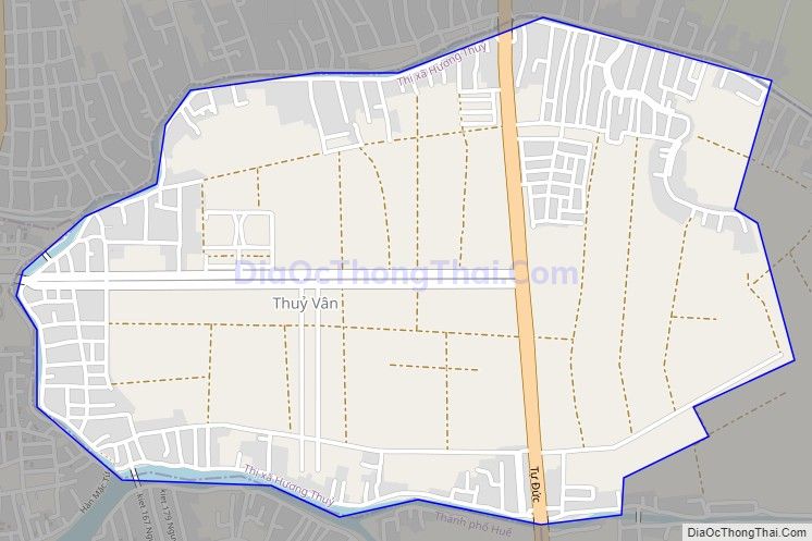 Bản đồ giao thông xã Thủy Vân, thị xã Hương Thủy