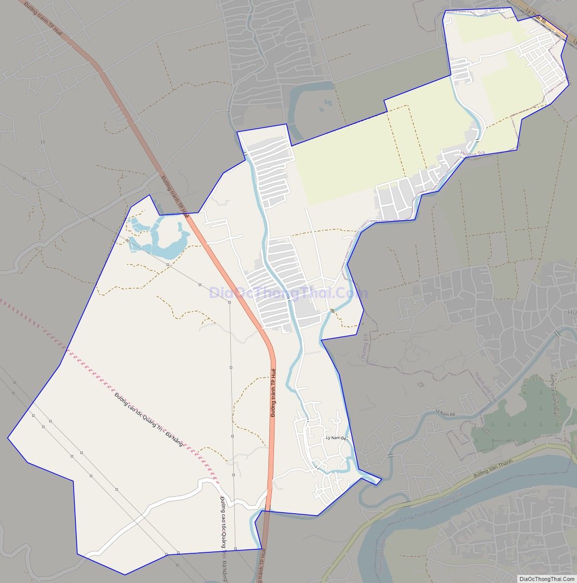 Bản đồ giao thông phường Hương An, thành phố Huế