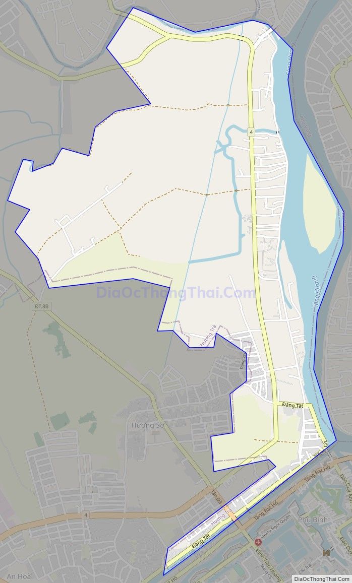 Bản đồ giao thông xã Hương Vinh, thị xã Hương Trà