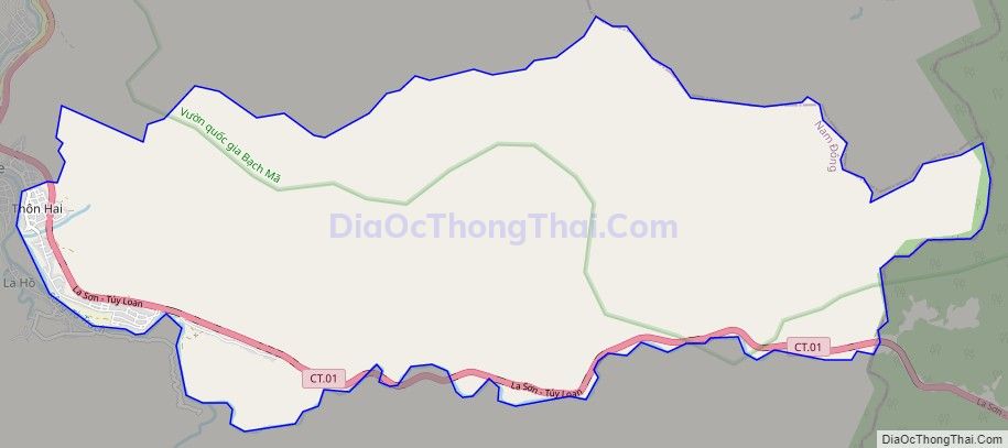 Bản đồ giao thông xã Hương Lộc, huyện Nam Đông