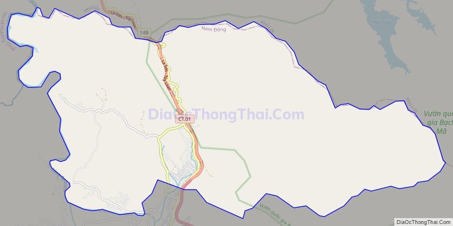 Bản đồ giao thông xã Hương Phú, huyện Nam Đông