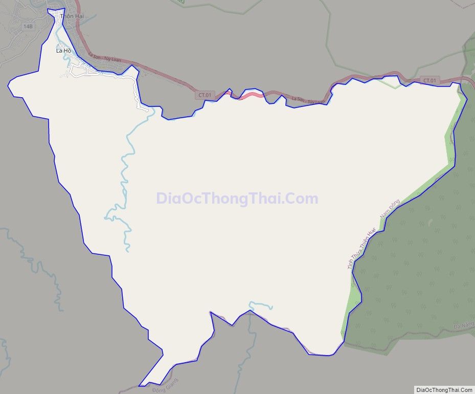 Bản đồ giao thông xã Thượng Lộ, huyện Nam Đông