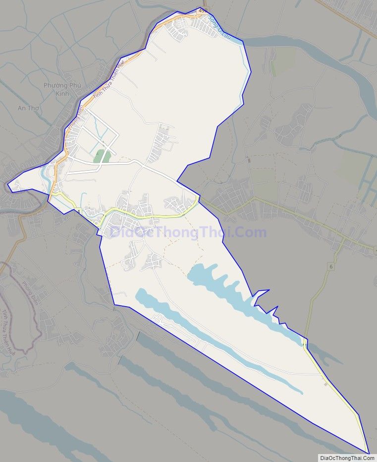 Bản đồ giao thông xã Phong Bình, huyện Phong Điền