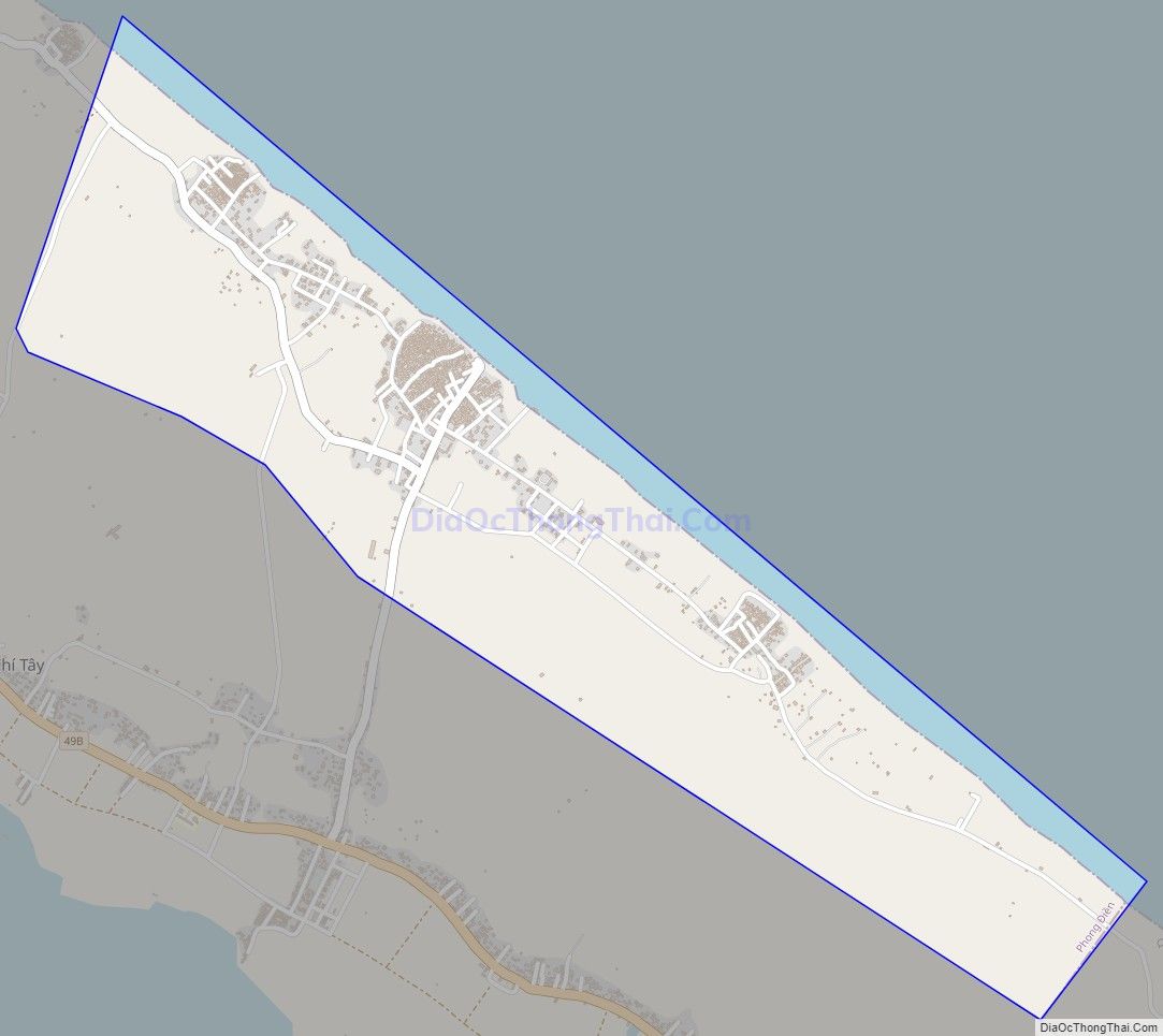 Bản đồ giao thông xã Phong Hải, huyện Phong Điền