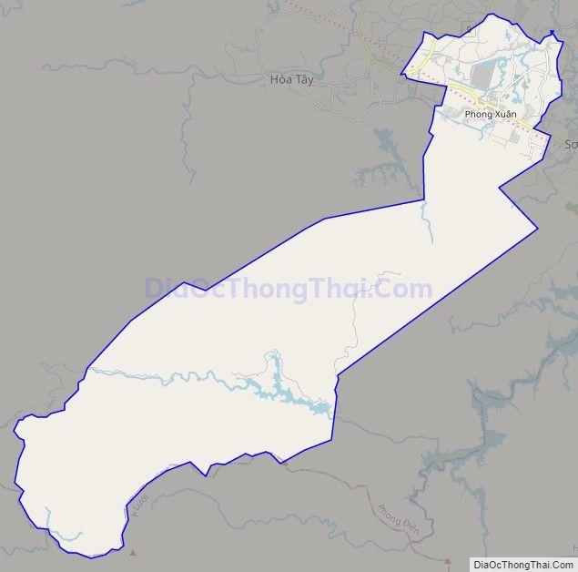 Bản đồ giao thông xã Phong Xuân, huyện Phong Điền