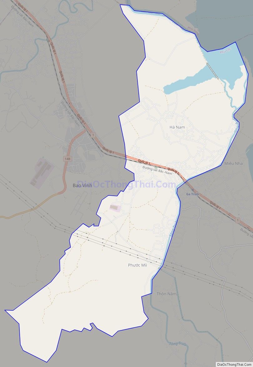 Bản đồ giao thông xã Lộc An, huyện Phú Lộc