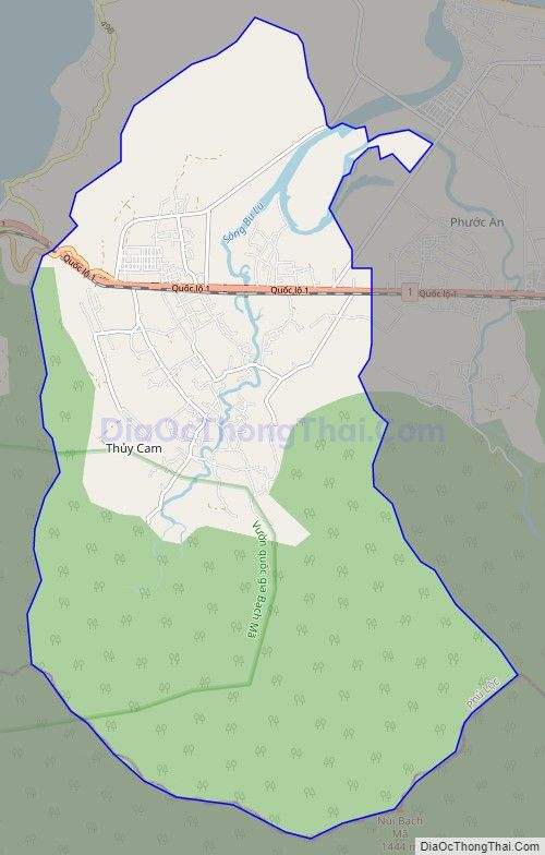 Bản đồ giao thông xã Lộc Thủy, huyện Phú Lộc