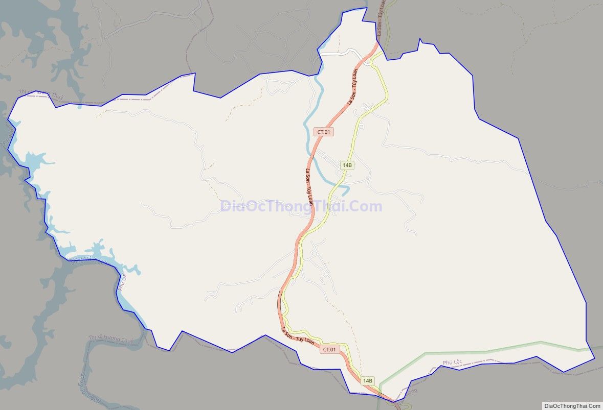 Bản đồ giao thông xã Xuân Lộc, huyện Phú Lộc