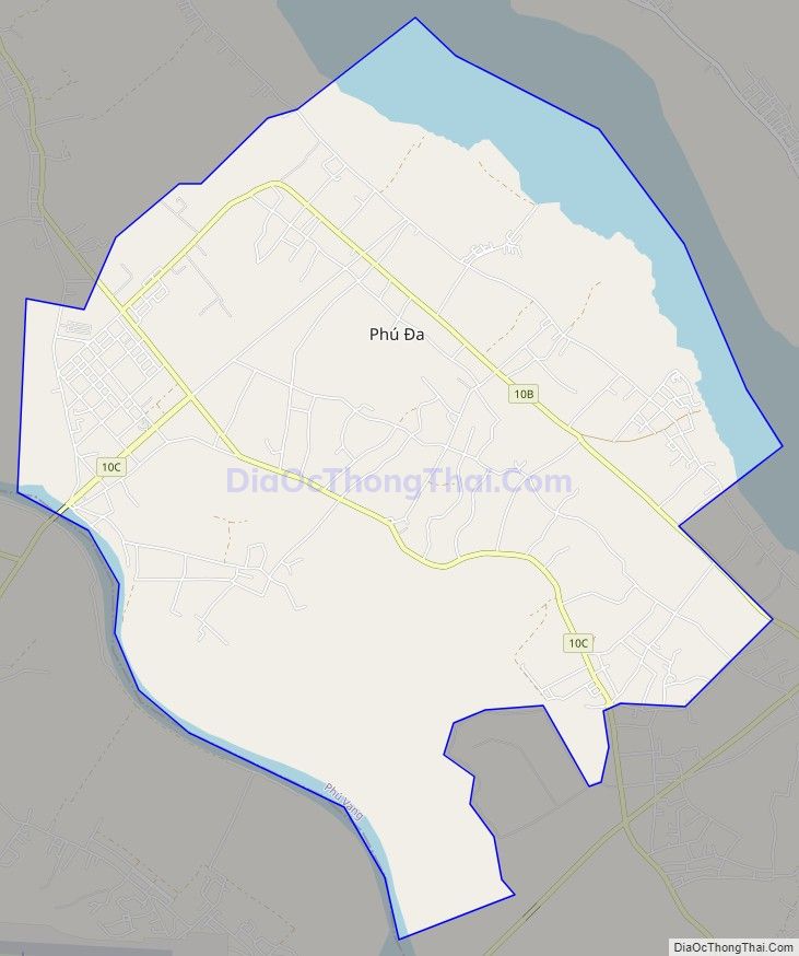 Bản đồ giao thông Thị trấn Phú Đa, huyện Phú Vang