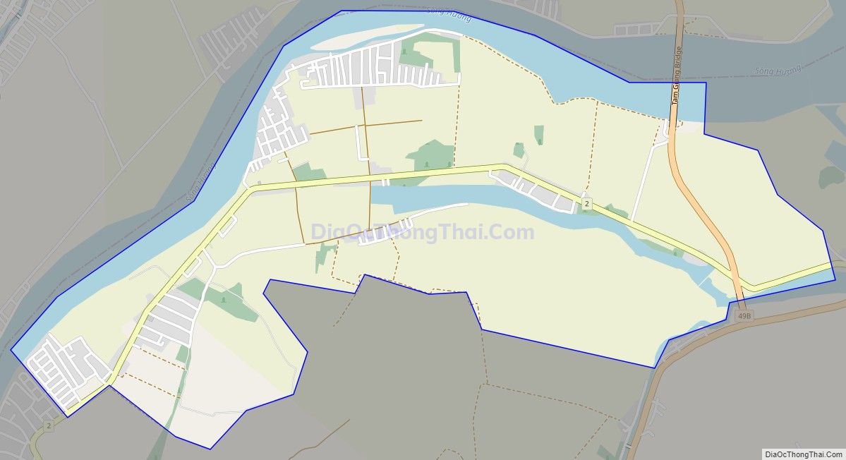 Bản đồ giao thông xã Phú Thanh, thành phố Huế