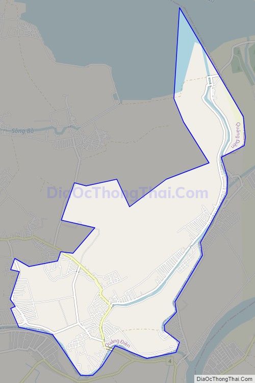 Bản đồ giao thông xã Quảng Thành, huyện Quảng Điền