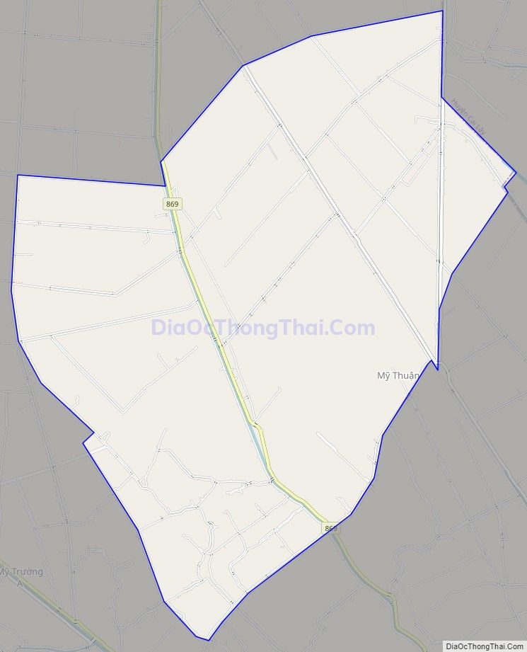 Bản đồ giao thông xã Hậu Mỹ Trinh, huyện Cái Bè