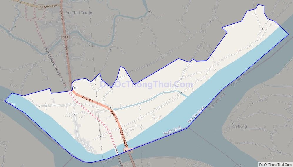 Bản đồ giao thông xã Hòa Hưng, huyện Cái Bè