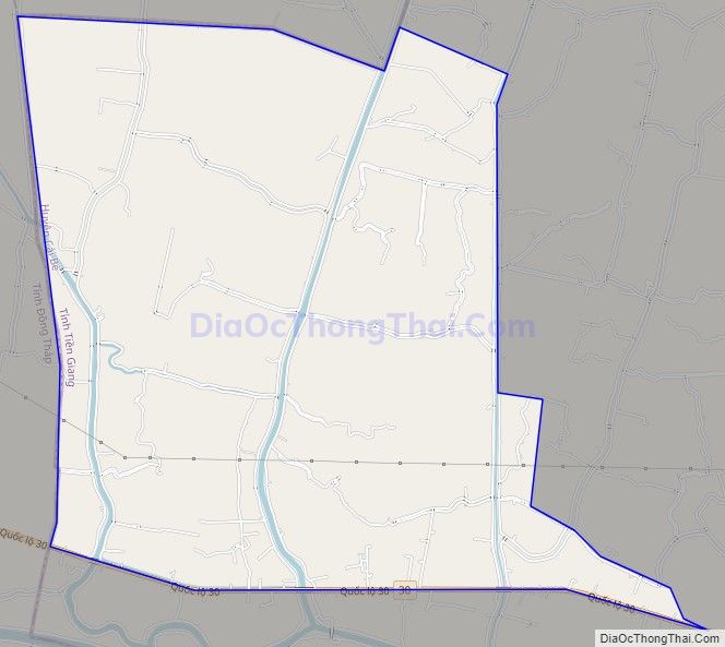 Bản đồ giao thông xã Tân Hưng, huyện Cái Bè