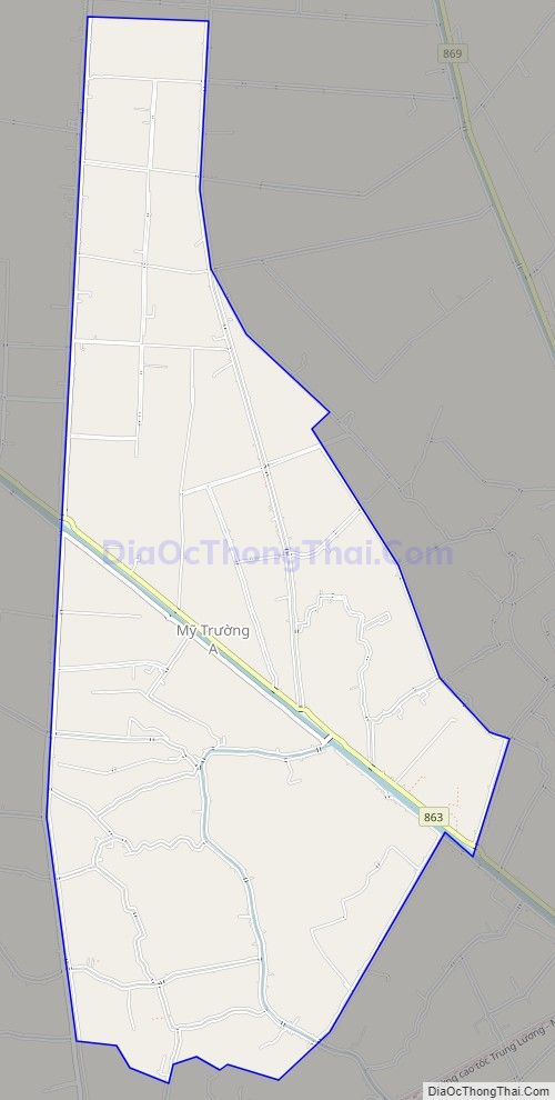 Bản đồ giao thông xã Thiện Trung, huyện Cái Bè
