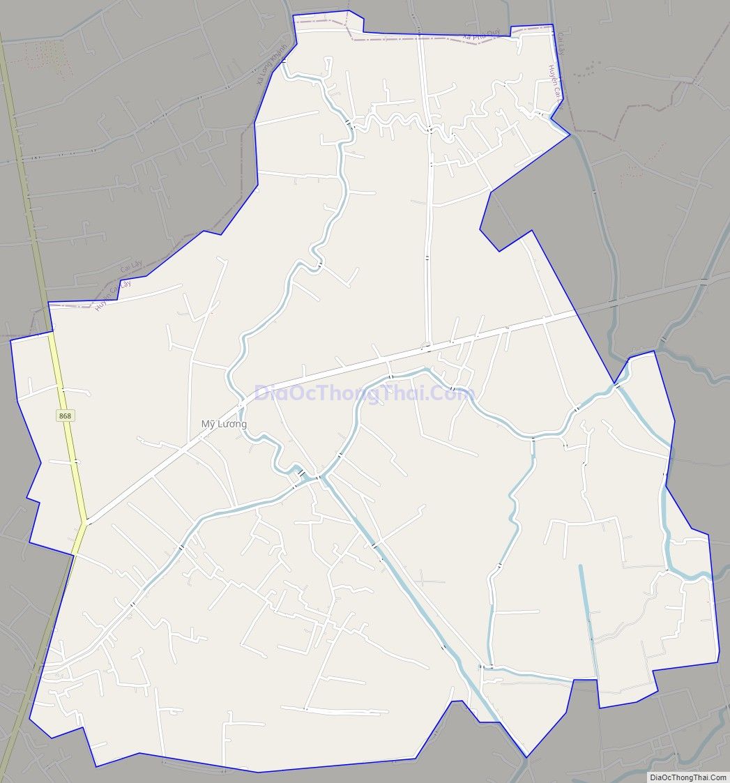Bản đồ giao thông xã Long Tiên, huyện Cai Lậy