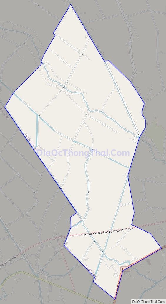 Bản đồ giao thông xã Mỹ Thành Nam, huyện Cai Lậy