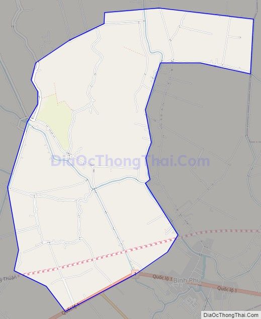 Bản đồ giao thông xã Phú Nhuận, huyện Cai Lậy