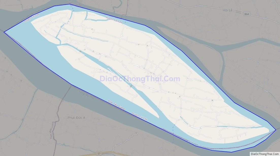 Bản đồ giao thông xã Tân Phong, huyện Cai Lậy