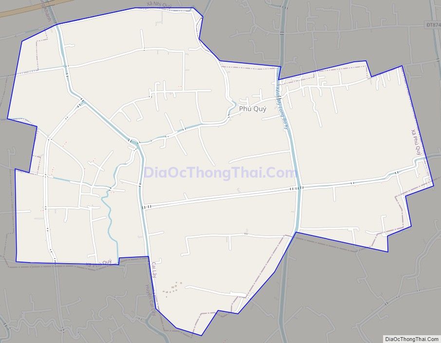 Bản đồ giao thông xã Phú Quý, thị xã Cai Lậy