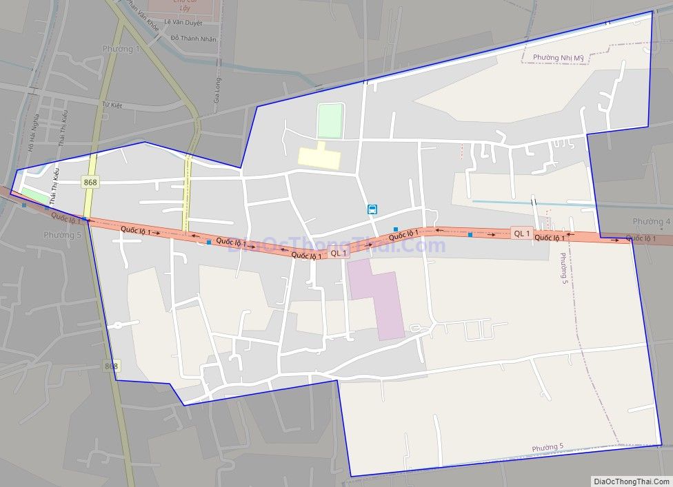 Bản đồ giao thông Phường 4, thị xã Cai Lậy