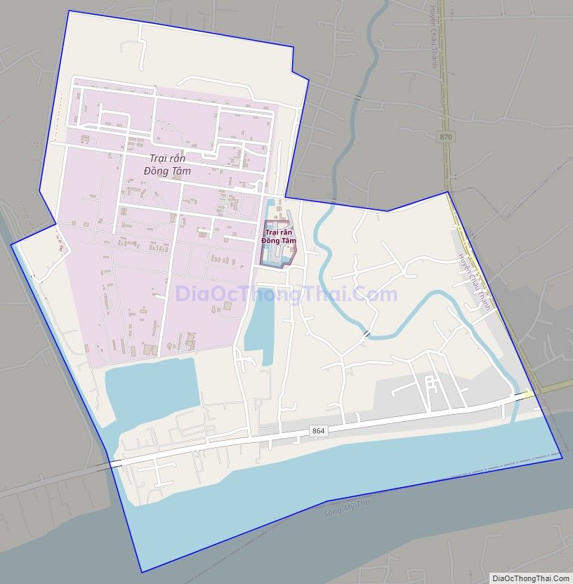 Bản đồ giao thông xã Bình Đức, huyện Châu Thành