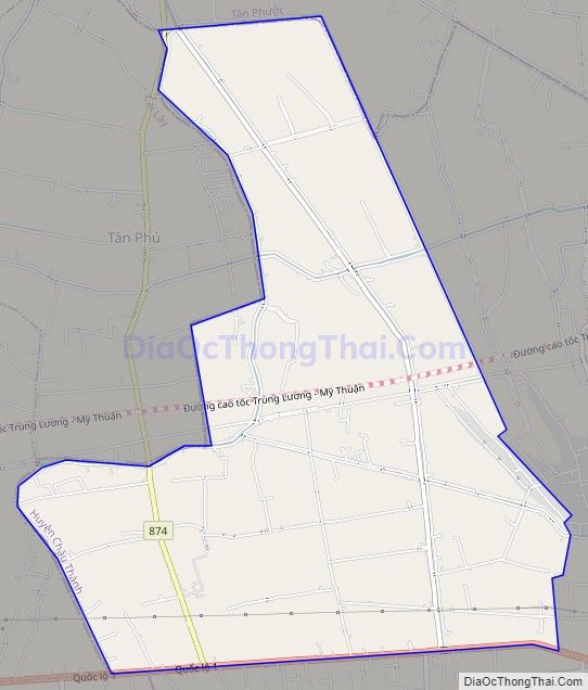 Bản đồ giao thông xã Điềm Hy, huyện Châu Thành