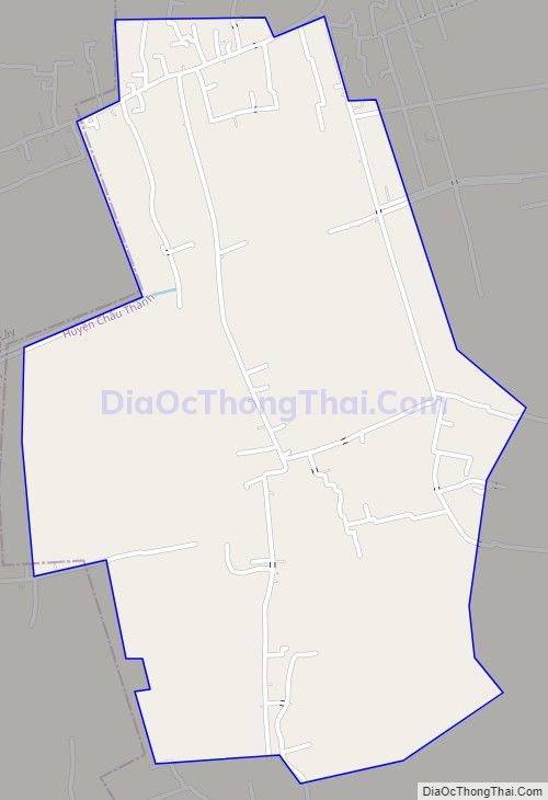 Bản đồ giao thông xã Hữu Đạo, huyện Châu Thành