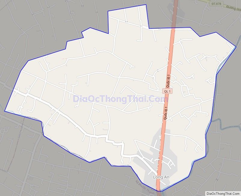 Bản đồ giao thông xã Long An, huyện Châu Thành