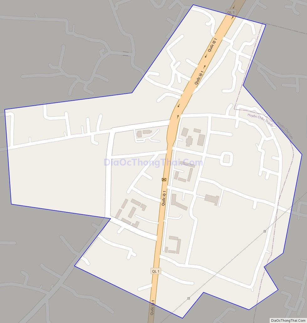 Bản đồ giao thông Thị trấn Tân Hiệp, huyện Châu Thành