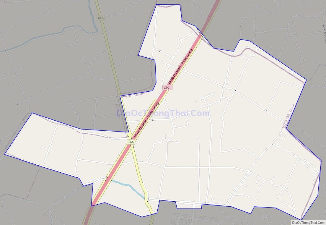Bản đồ giao thông xã Tân Hội Đông, huyện Châu Thành